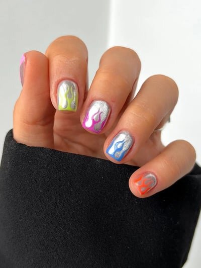 flame nails primaverili unghie